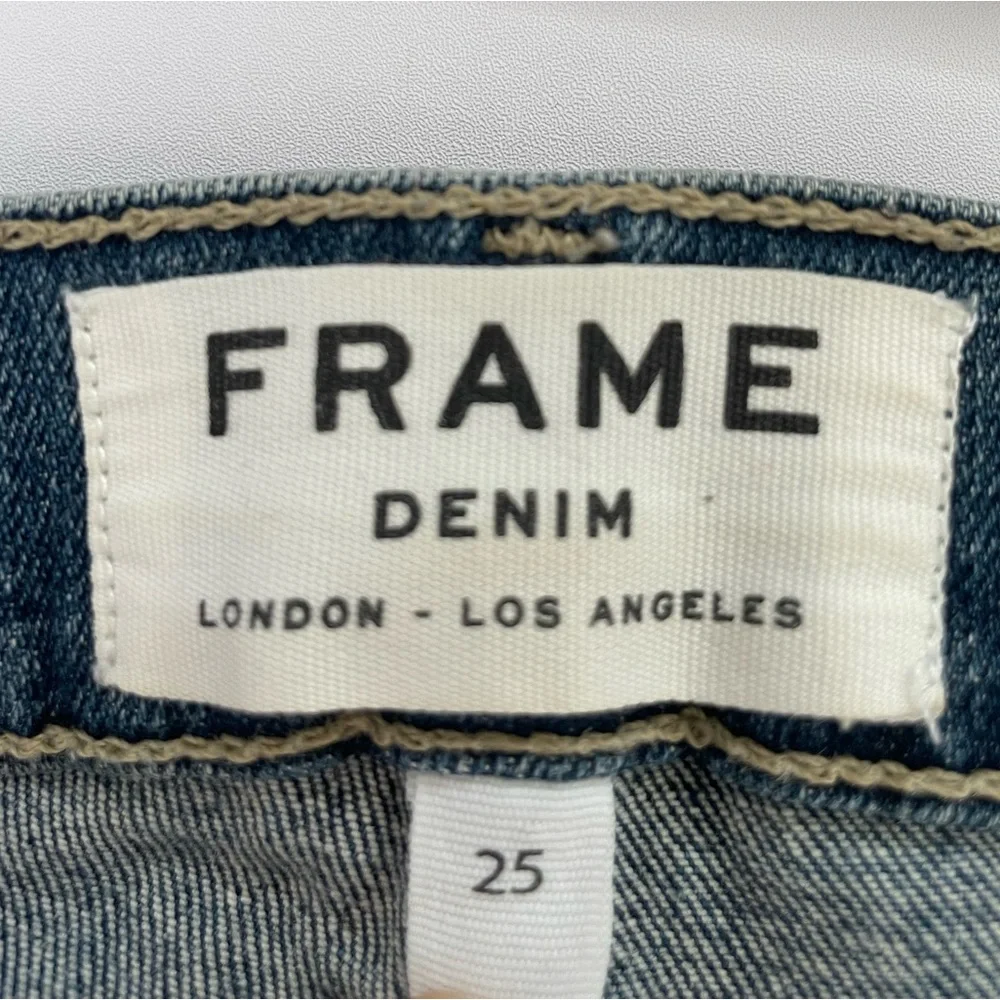 Frame Le High Skinny Denim Distressed Jeans Size 25